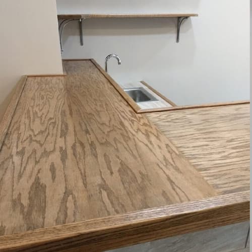 Crown molding installation in living room