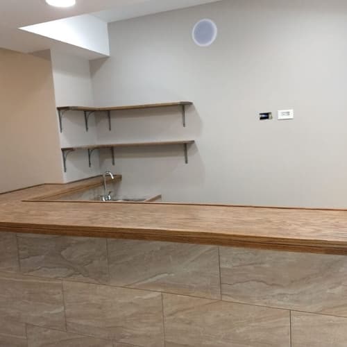 Wainscoting and wall panels in dining room